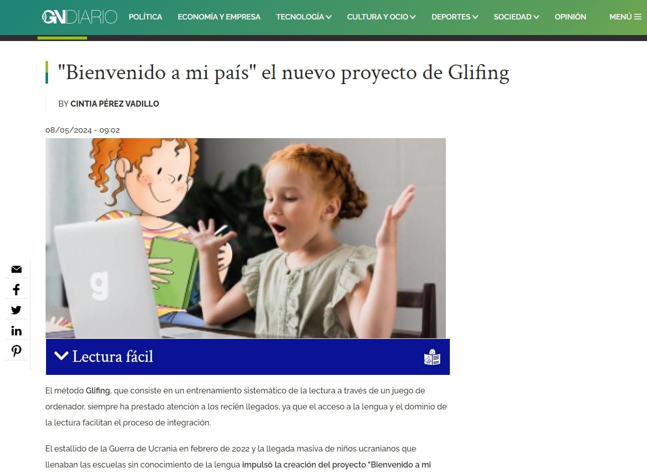 Read more about the article «Bienvenido a mi país» el nuevo proyecto de Glifing