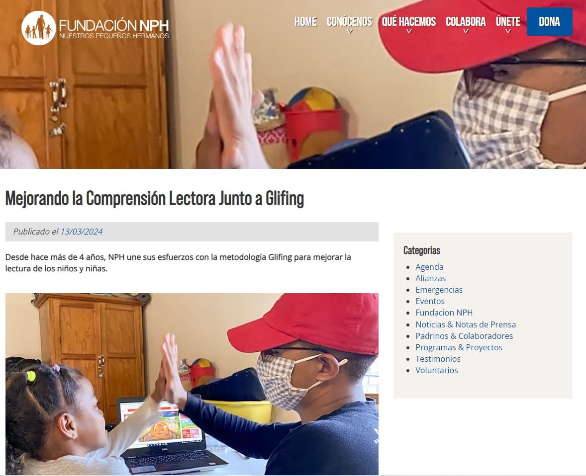 Read more about the article Mejorando la Comprensión Lectora Junto a Glifing